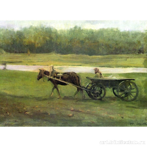 Баба в телеге