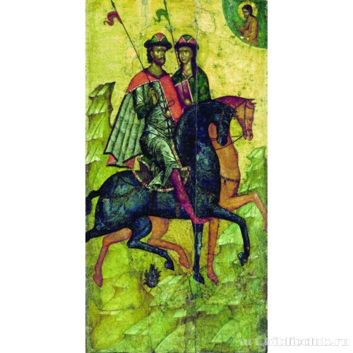 Князья Борис и Глеб на конях