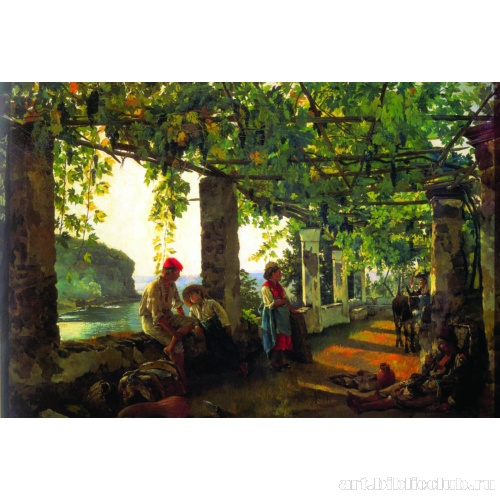 Веранда, обвитая виноградом