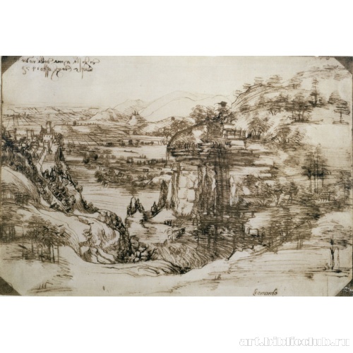 Пейзаж долины реки Арно