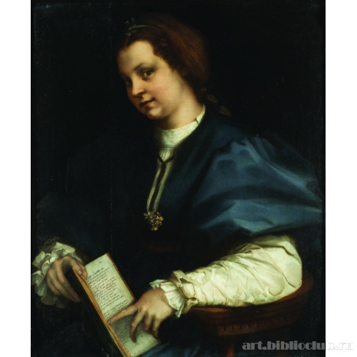 Портрет девушки с книгой стихов Петрарки
