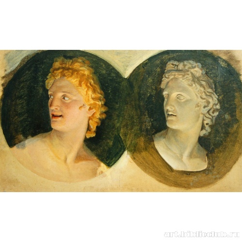 Голова улыбающегося Аполлона и голова Аполлона Бельведерского (с гипса)