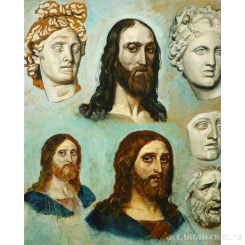 Голова Христа. Три варианта. Гипсовые головы