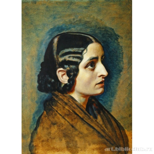 Женская голова в повороте головы Иоанна Крестителя