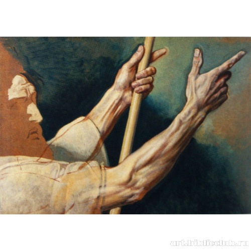 Две мужские руки, в положении рук Иоанна Крестителя