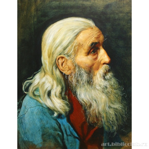 Старик в синей драпировке в повороте апостола Андрея