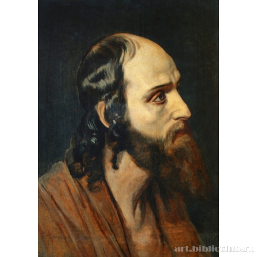 Пожилой человек в коричневой драпировке, в повороте апостола Андрея