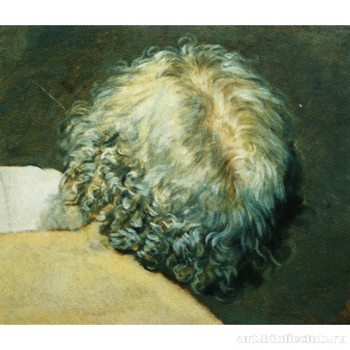 Седая мужская голова, в повороте головы богатого старика