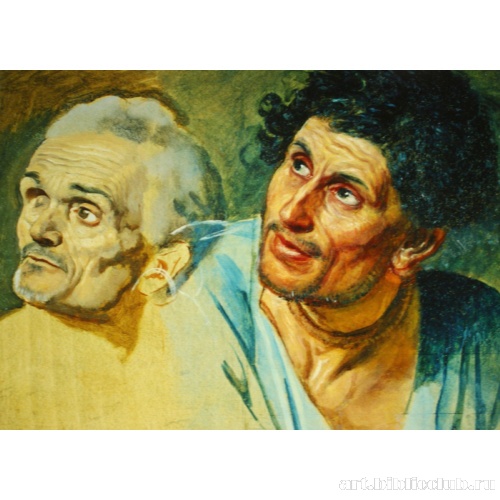 Голова раба и голова раба с веревкой на шее