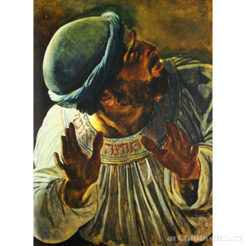 Смотрящий вверх, в шапочке