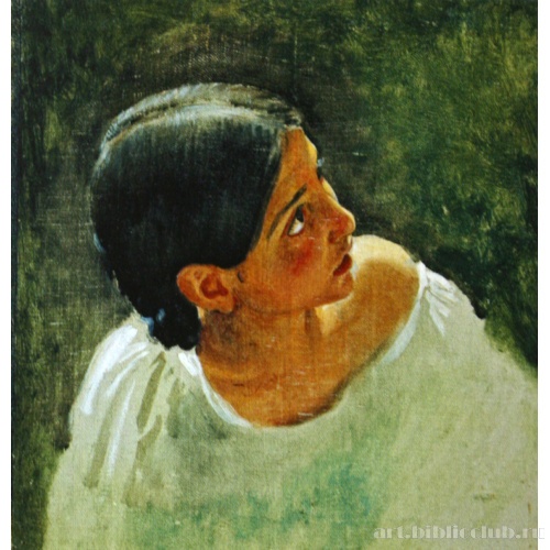 Девочка, в повороте обнаженного мальчика из средней группы