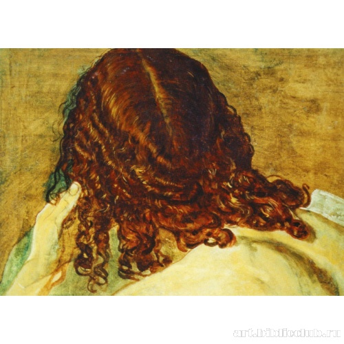 Голова с длинными вьющимися рыжими волосами