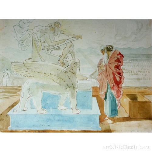 Моисей перед Богом, читающим ему заповеди на скрижалях