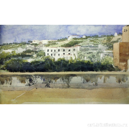 Городской пейзаж с мостом