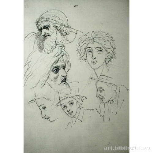 Мужские лица. Наброски