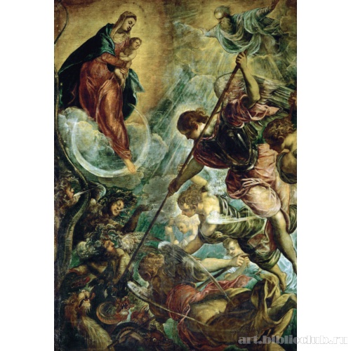 Битва архангела Михаила с сатаной в образе дракона