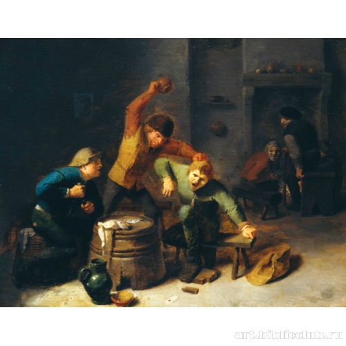 Драка крестьян при игре в карты