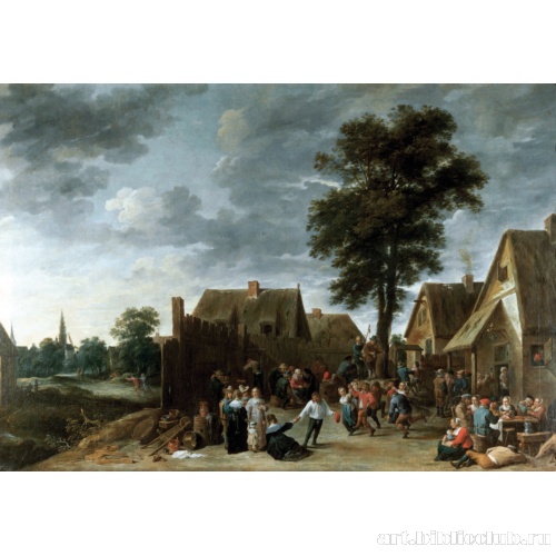 Сельский праздник в кабачке «Полумесяц». Фрагмент