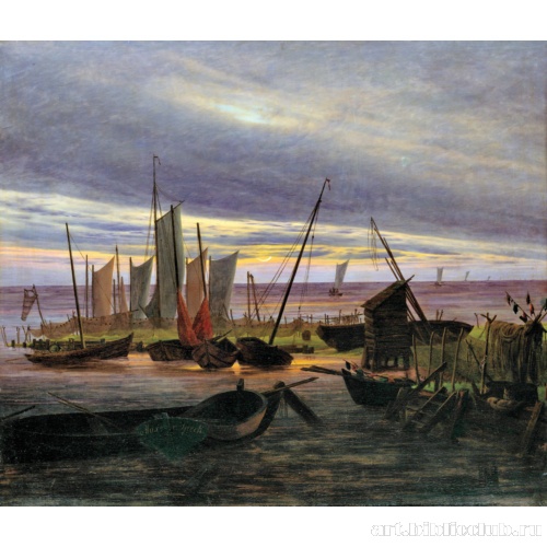 Корабли в вечернем порту