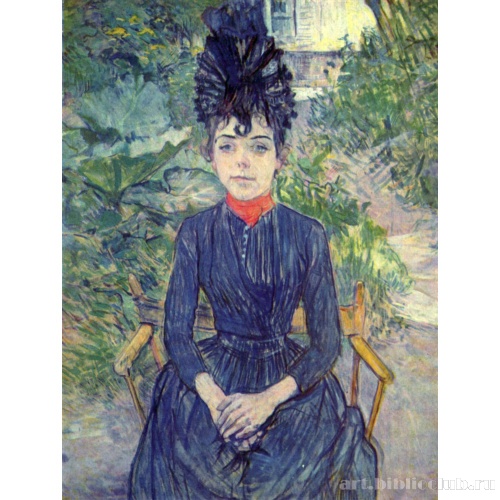 Портрет Жюстины Дье в саду «Пэр Форе»