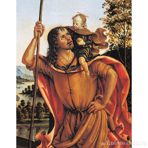 Распятие со святыми Иеронимом и Христофором. Фрагмент