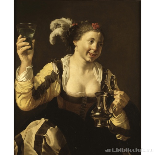 Девушка со стаканом в руке