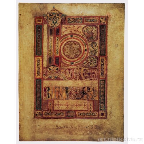 Заставка к 4 главе евангелия от Луки с инициалом