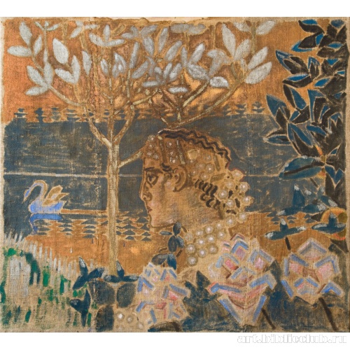 Гнязь Гвидон и Царевна-лебедь. Панно для предкаминного экрана