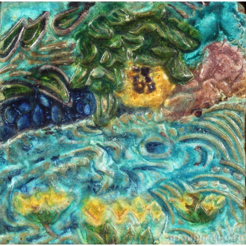 Изразец с лилиями