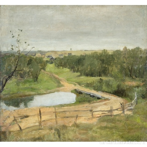 Пейзаж с мостиком