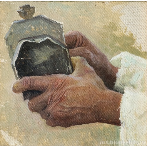 Руки со складнем. Этюд к картине 