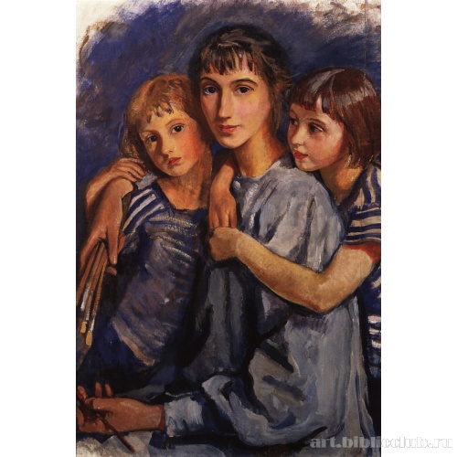 Автопортрет с дочерьми