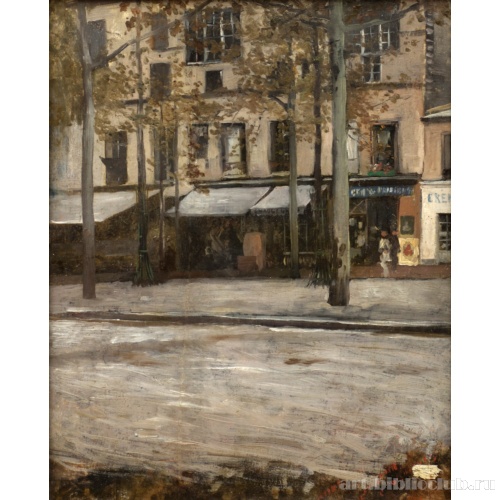 Улица в Париже. Эскиз Монмартра