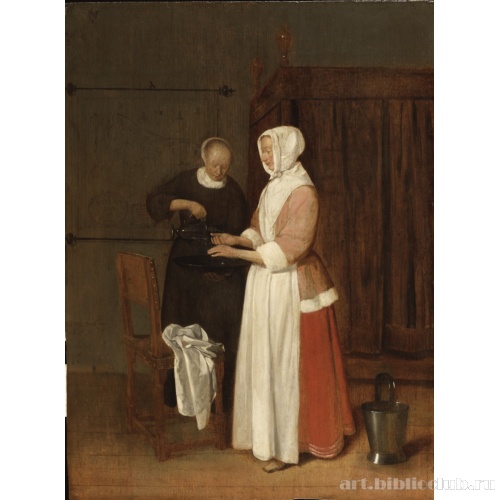 Женщина, моющая руки