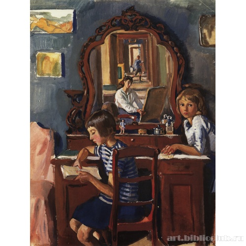 Тата и Катя (У зеркала)