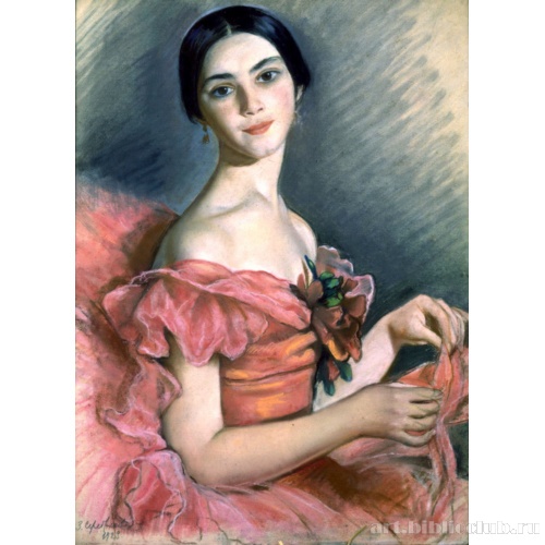 Портрет Е.Н. Гейденрейх в красном