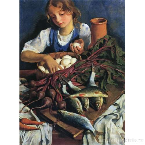 На кухне. Портрет Кати