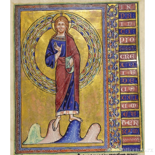 Сотворение мира. Миниатюра из Абердинского бестиария