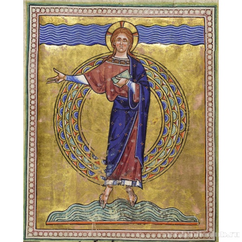 Сотворение неба и земли. Миниатюра из Абердинского бестиария