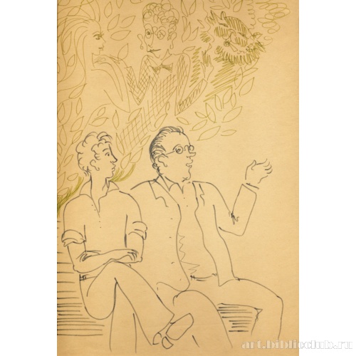 Берлиоз и Иван Бездомный на Патриарших (начало романа)