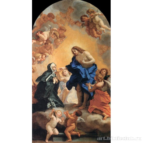 Счастливая Аббес получает угощение из рук Христа