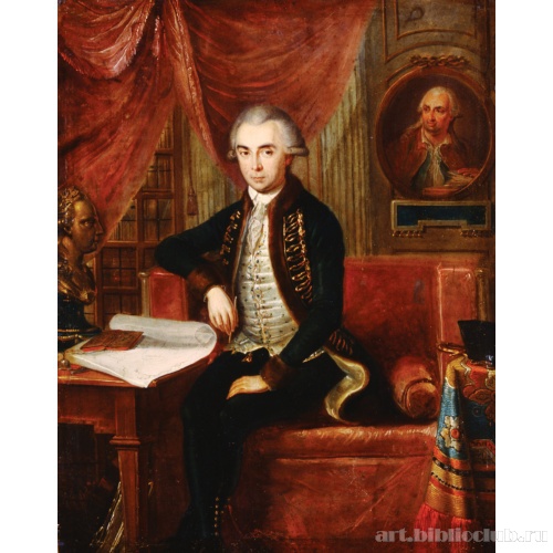 Граф Самуэль Телеки с полуфигурным портретом барона Самуэля Брукенталя