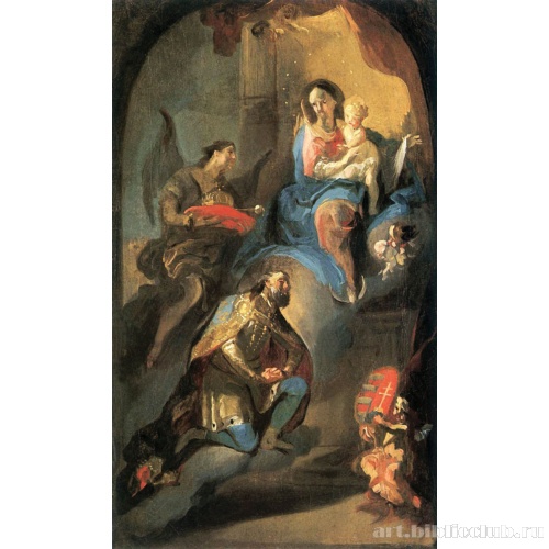 Святой Стефан преподносит корону Деве Марии