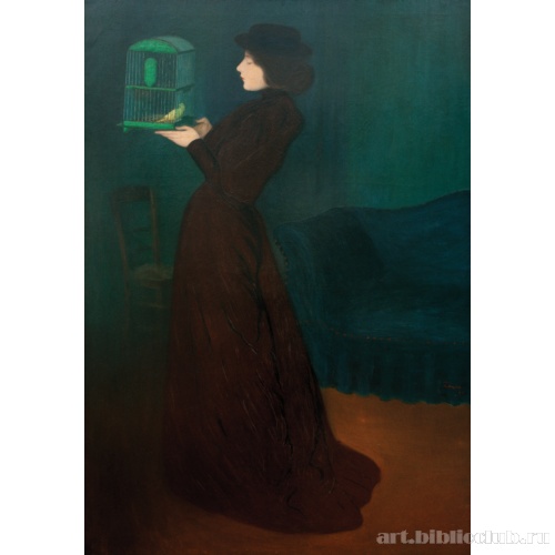 Женщина с птичьей клеткой