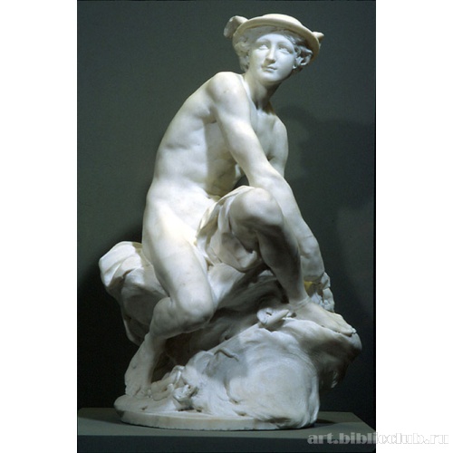 Меркурий, завязывающий сандалию