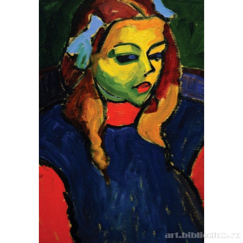 Девушка с зеленым лицом