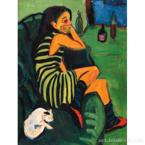 Девушка с кошкой