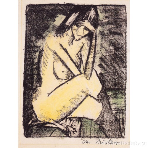 Сидящая в чулках