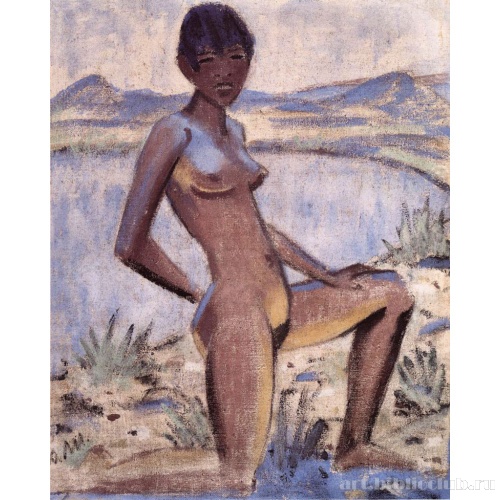 Стоя на коленях