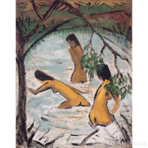 Три купальщицы в воде